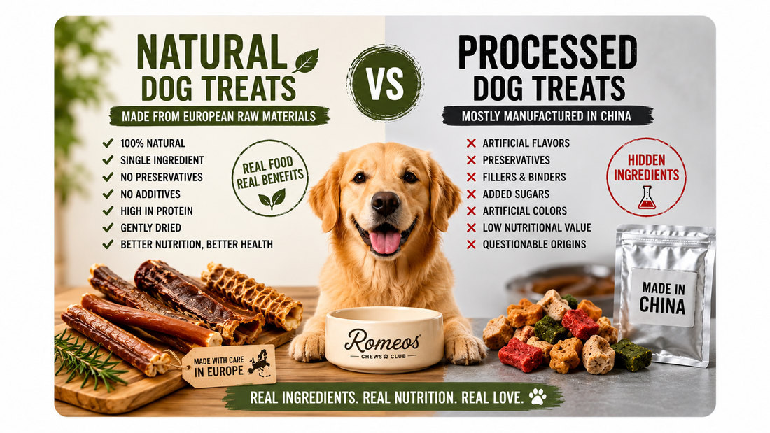 Natural Dog Treats vs Processed Treats: Why Ingredients Matter