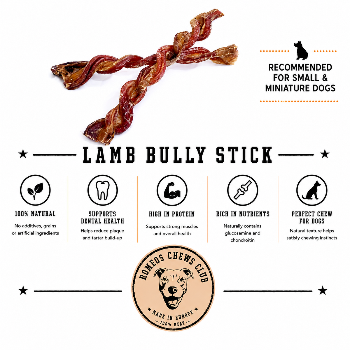Lamb Bully Stick Twists