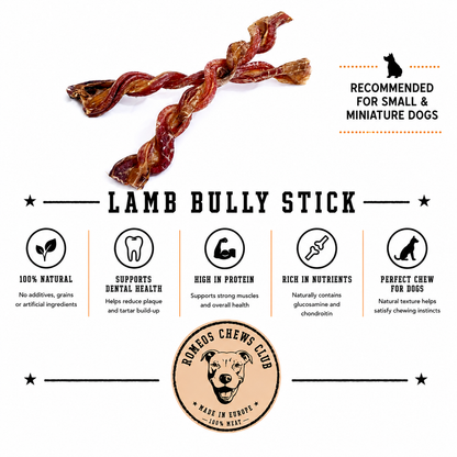 Lamb Bully Stick Twists